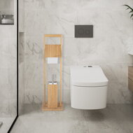 Suport pentru toaletă din bambus, cu dimensiunile 83x24,5x20 cm