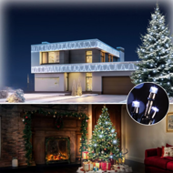 Șir luminos de Crăciun SIMPLE, 60m, alb rece