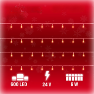 Șir luminos de Crăciun SIMPLE, 60m, alb cald