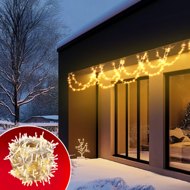 Șir luminos de Crăciun SIMPLE, 60m, alb cald