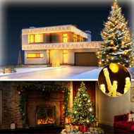 Șir luminos de Crăciun SIMPLE, 60m, alb cald