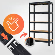 Raft cu capacitate mare HEAVY, max. 875kg, 90x40x180cm, negru