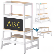 Turn de învățare PLAY din pin, 93x56x49, albă/natur maro  