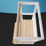 Turn de învățare PLAY din pin, 93x56x49, albă/natur maro  