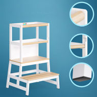 Turn de învățare PLAY din pin, 93x56x49, albă/natur maro  