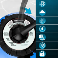 Filtrare cu nisip pentru piscina AQUA cu bile filtrante, 10 200 l/h, albastră