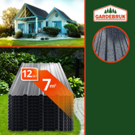 Tablă trapezoidală ARON, set 12 bucăți, 129×46 cm, antracit
