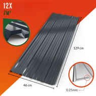 Tablă trapezoidală ARON, set 12 bucăți, 129×46 cm, antracit