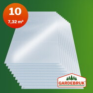 Policarbonat celular MARK 6mm, 60,5x121x0,6cm, 10 bucăți, transparent