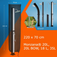 Husă pentru duș solar COVER, 220x70cm, negru