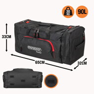 Geantă de umăr pentru călătorie JERGY, 90l, 65x32x33cm, neagră