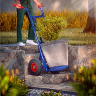 Carucior scara, cărucior manual, până la 200 kg, lopată pliabilă, albastră