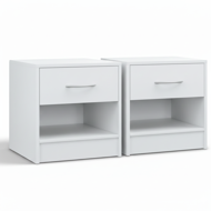 Set de noptiere BIANCA, 2 bucăți, 41x39x28 cm, alb