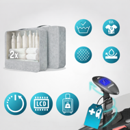 Set de valize rigide AERO, 4 piese, ABS, negru