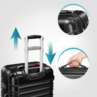 Set de valize rigide AERO, 4 piese, ABS, negru