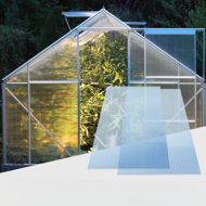 Policarbonat celular MARK 4mm, 60,5x121x0,4cm, 14 bucăți, transparent