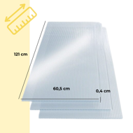 Policarbonat celular MARK 4mm, 60,5x121x0,4cm, 14 bucăți, transparent