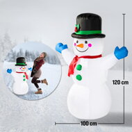 Om de zăpadă gonflabil cu iluminare, 120cm, alb