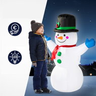 Om de zăpadă gonflabil cu iluminare, 120cm, alb