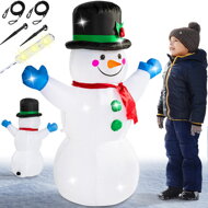 Om de zăpadă gonflabil cu iluminare, 120cm, alb