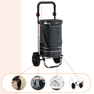 Geantă de cumpărături pe roți EASY, 50L, negru