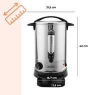 Încălzitor pentru vin/ceai COZY, 6,8l, argintiu  