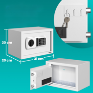 Seif electric pentru mobilă SAFETY, 31x20x20cm, argintiu