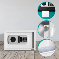 Seif electric pentru mobilă SAFETY, 31x20x20cm, argintiu