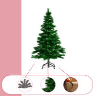 Brad artificial de Crăciun RUDOLPH, 150 cm, verde
