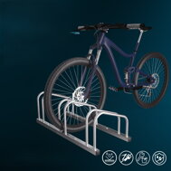 Suport pentru 3 biciclete BIKE, 71x32x27cm, argintiu