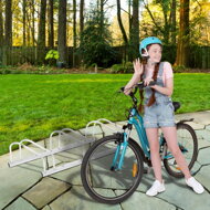 Suport pentru 3 biciclete BIKE, 84x32x27cm, argintiu