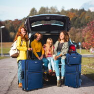 Set de valize de călătorie TRAVEL, 5 piese, albastru închis