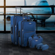 Set de valize de călătorie TRAVEL, 5 piese, albastru închis