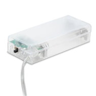 Glob de Crăciun LED, sticlă transparentă Ø9,5cm, alb cald