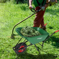 Roabă GREG cu cuvă din plastic, capacitate max. 100l/150kg, verde/negru