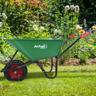 Roabă GREG cu cuvă din plastic, capacitate max. 100l/150kg, verde/negru