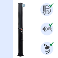 Duș solar KARIBIK, 35 l, negru
