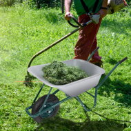 Roabă GREEN BARRY zincată, capacitate max. 100l/250kg, argintiu/negru