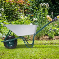 Roabă GREEN BARRY zincată, capacitate max. 100l/250kg, argintiu/negru