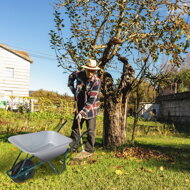 Roabă GREEN BARRY zincată, capacitate max. 100l/250kg, argintiu/negru