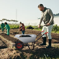 Roabă BARRY zincată, capacitate max. 100l/250kg, argintiu/negru