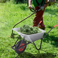 Roabă BARRY zincată, capacitate max. 100l/250kg, argintiu/negru