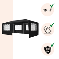 Cort de petrecere NEAPOL, 3x6m, antracit