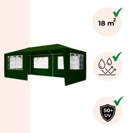 Cort de petrecere NEAPOL, 3x6m, verde