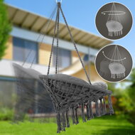 Scaun suspendat BOHO cu perne, Ø61cm, antracit  