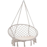 Scaun suspendat BOHO cu perne, Ø61cm, bej  