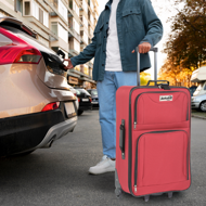 Set de valize de călătorie TRAVEL, 5 piese, roşu