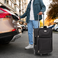 Set de valize de călătorie TRAVEL, 5 piese, negru