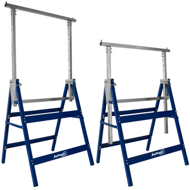 Capre telescopice de schelă DANNY, set 2 bucăți, max. 200 kg, 69x57x81-130cm, argintiu/albastru