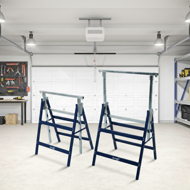 Capre telescopice de schelă DANNY, set 2 bucăți, max. 200 kg, 69x57x81-130cm, argintiu/albastru